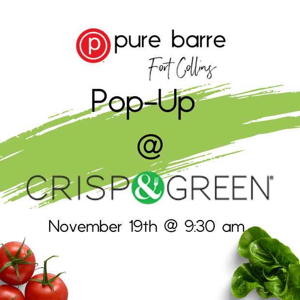 Pure Barre Fort Collins Crisp & Green Pop-Up